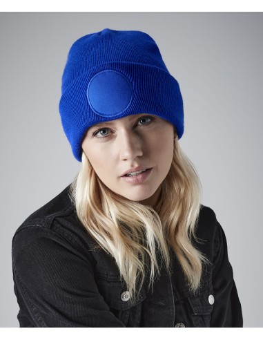 BEE-B446-Circular Patch Beanie